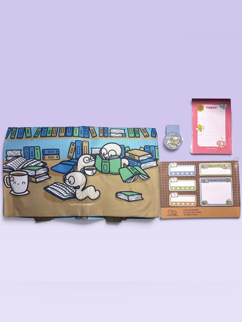 NEW Hubman & Chubgirl Cozy Bookworm Stationery Bundle RETIRED